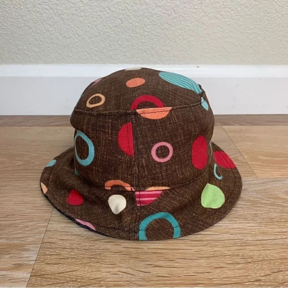 6-12 Months Hand Made Baby Girl Reversible Bucket Hat